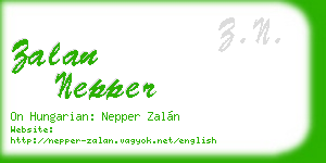 zalan nepper business card